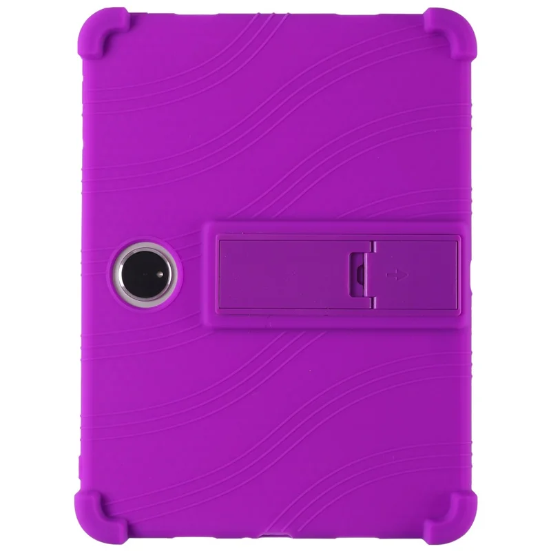 For Oppo Pad 3 / OnePlus Pad Pro Silicone Case with Kickstand Rugged Protective Cover - Purple