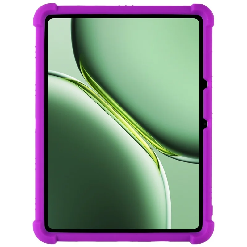 For Oppo Pad 3 / OnePlus Pad Pro Silicone Case with Kickstand Rugged Protective Cover - Purple