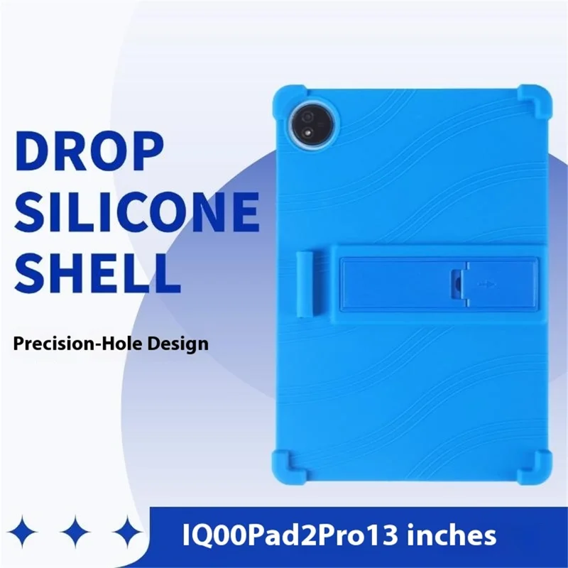 For Huawei MatePad Pro 13.2 Silicone Case with Kickstand Rugged Protective Cover - Baby Blue