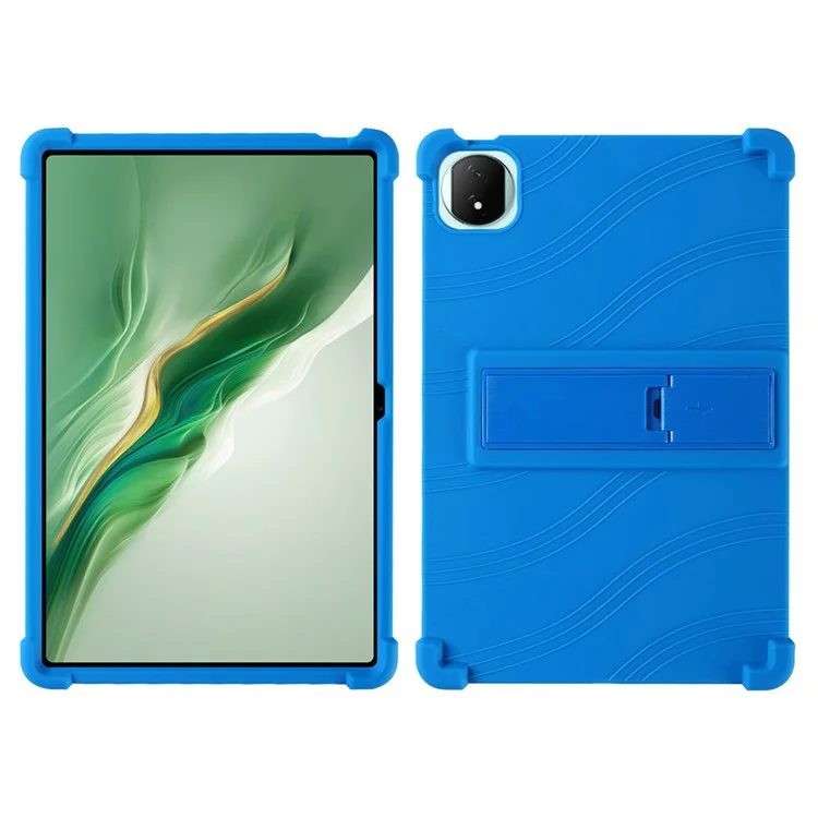 Cover in silicone per Honor MagicPad 2 12.3 / Pad GT Pro con supporto pieghevole e protezione robusta - Blu scuro