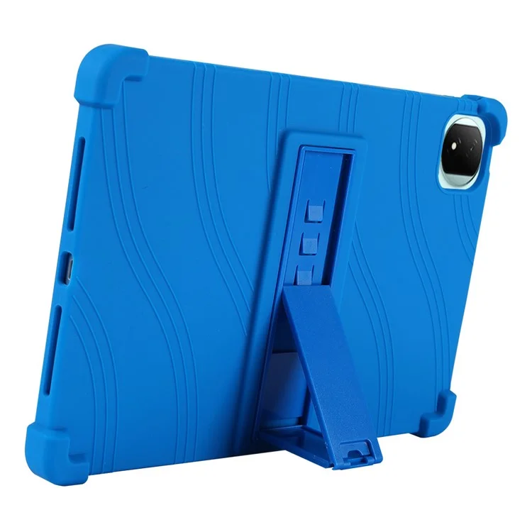 Cover in silicone per Honor MagicPad 2 12.3 / Pad GT Pro con supporto pieghevole e protezione robusta - Blu scuro