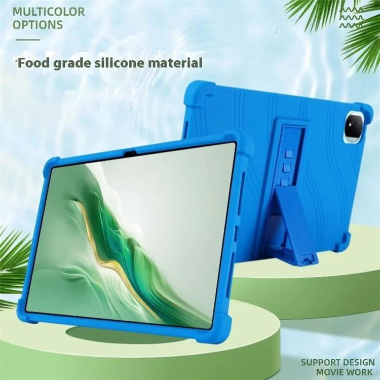 Cover in silicone per Honor MagicPad 2 12.3 / Pad GT Pro con supporto pieghevole e protezione robusta - Blu scuro