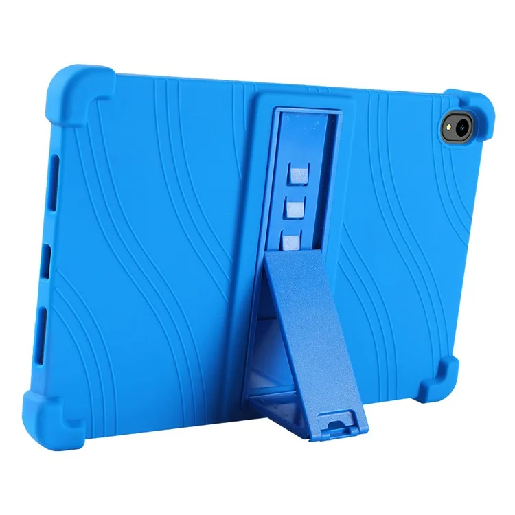 For Walmart Onn 12.1 inch Tablet Pro (2024) Silicone Case with Kickstand Rugged Protective Cover - Dark Blue