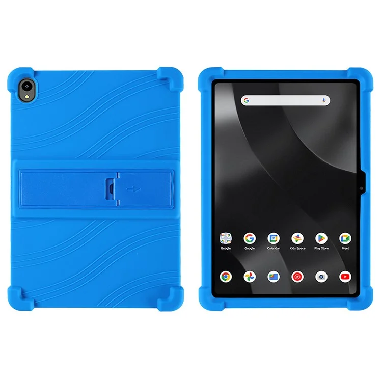 For Walmart Onn 11 inch Tablet Pro (2024) Silicone Case with Kickstand Rugged Protective Cover - Dark Blue