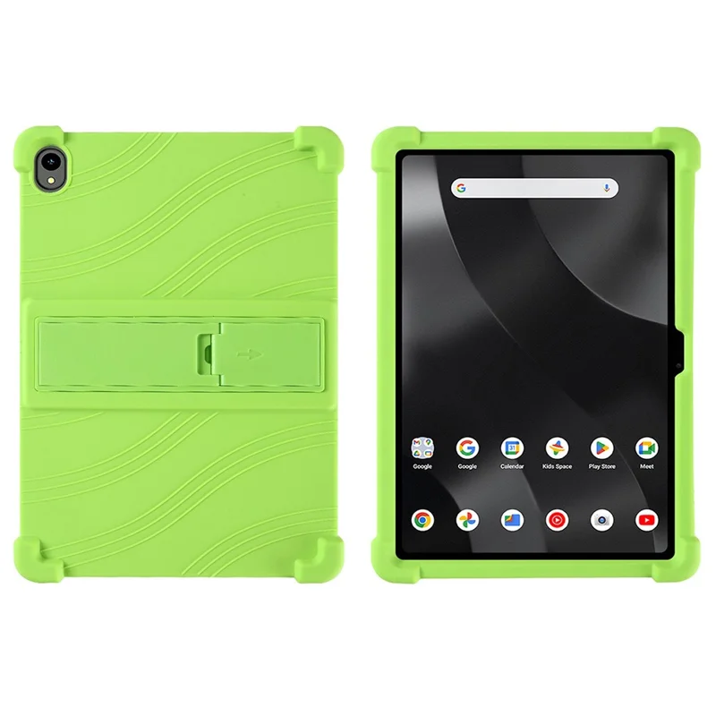 For Walmart Onn 11 inch Tablet Pro (2024) Silicone Case with Kickstand Rugged Protective Cover - Green