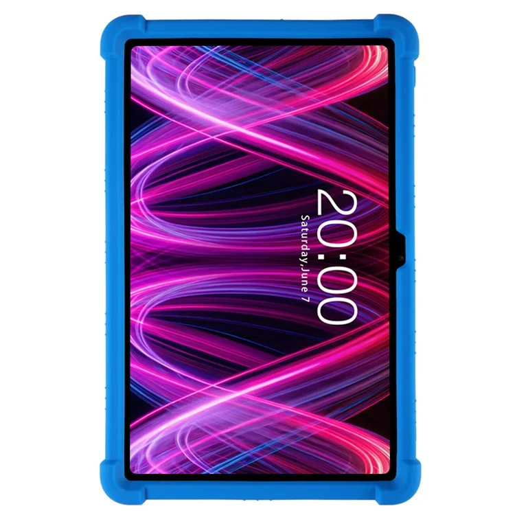 For Teclast T60 Plus Silicone Case with Kickstand Rugged Protective Cover - Dark Blue
