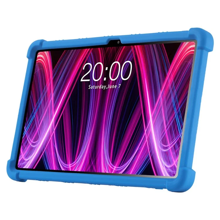 For Teclast T60 Plus Silicone Case with Kickstand Rugged Protective Cover - Dark Blue