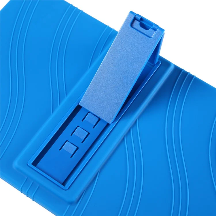 For Teclast T60 Plus Silicone Case with Kickstand Rugged Protective Cover - Dark Blue