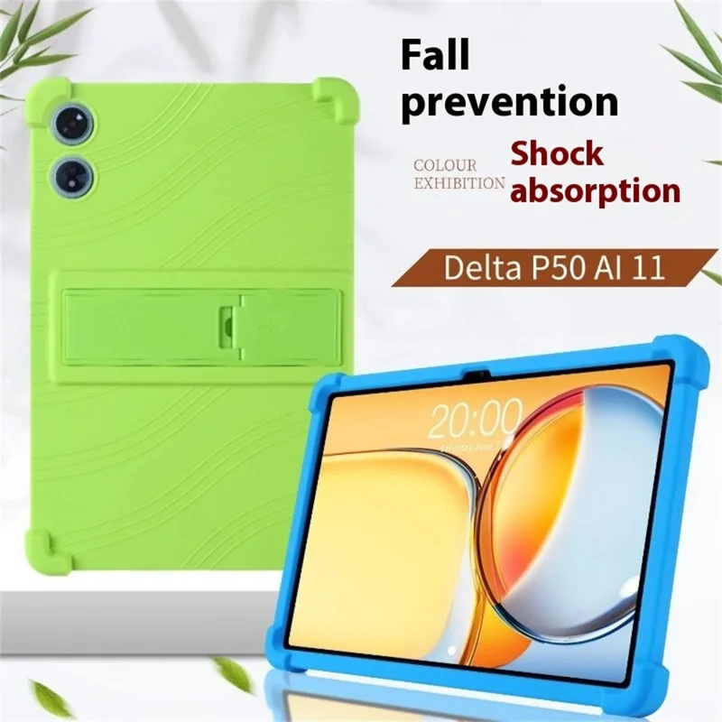Capa de Silicone para Teclast P50AI com Suporte e Proteção Robusta - Azul Escuro