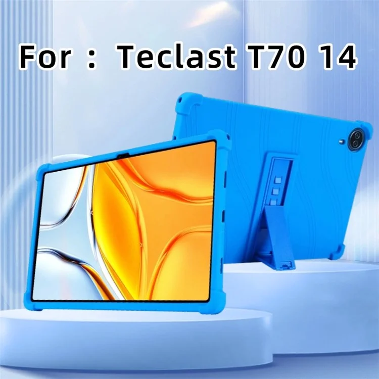 Чехол для Teclast T70 с регулируемой подставкой, силиконовый защитный чехол - Темно-синий