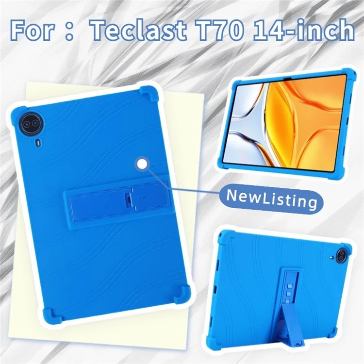 Чехол для Teclast T70 с регулируемой подставкой, силиконовый защитный чехол - Темно-синий