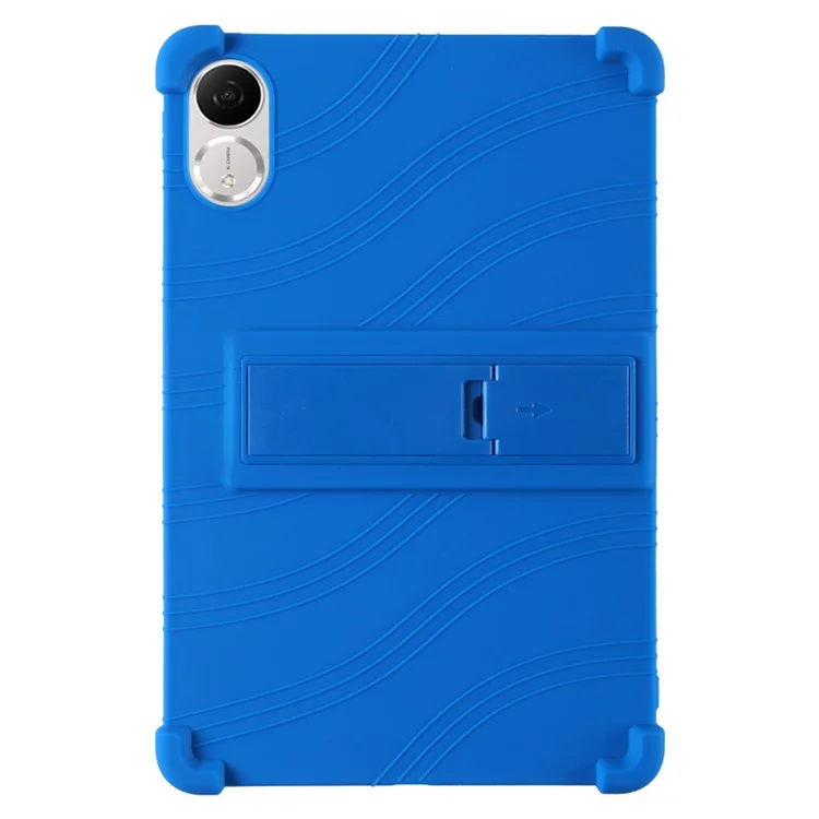 For Honor Pad V9 Silicone Case with Kickstand Rugged Protective Cover - Dark Blue