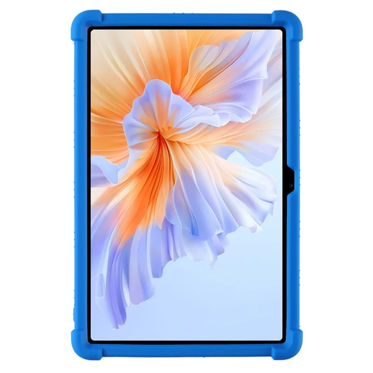 For Honor Pad V9 Silicone Case with Kickstand Rugged Protective Cover - Dark Blue