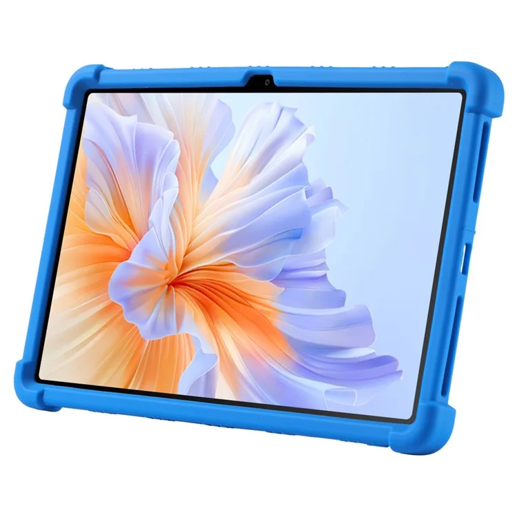 For Honor Pad V9 Silicone Case with Kickstand Rugged Protective Cover - Dark Blue