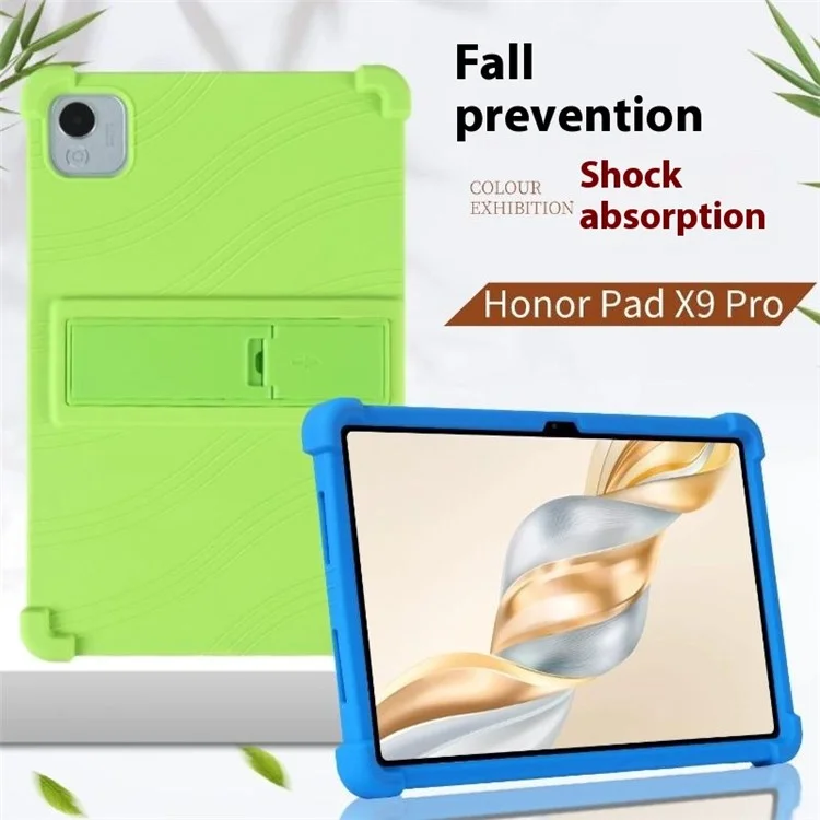 Étui en silicone avec support pour For Honor Pad X9 Pro, protection robuste - Bleu foncé