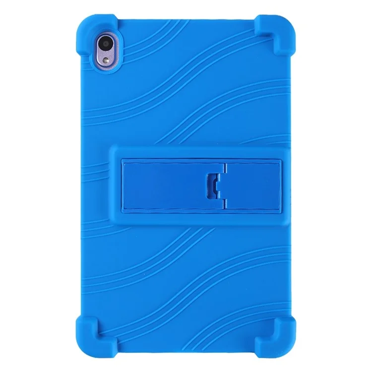 For Walmart Onn 7 inch Tablet Gen 4 (2024) Silicone Case with Kickstand Rugged Protective Cover - Dark Blue