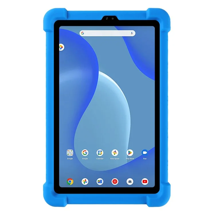 For Walmart Onn 7 inch Tablet Gen 4 (2024) Silicone Case with Kickstand Rugged Protective Cover - Dark Blue