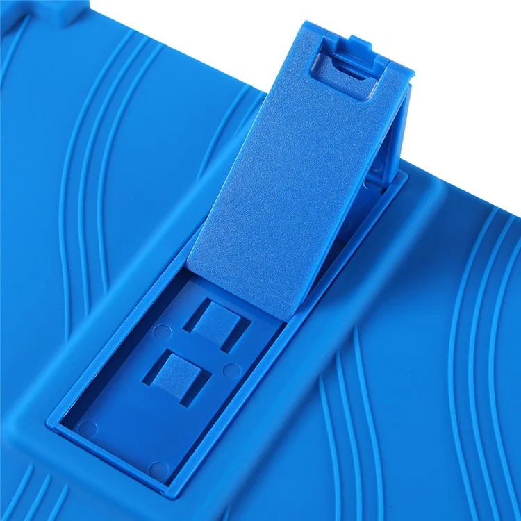 For Walmart Onn 7 inch Tablet Gen 4 (2024) Silicone Case with Kickstand Rugged Protective Cover - Dark Blue