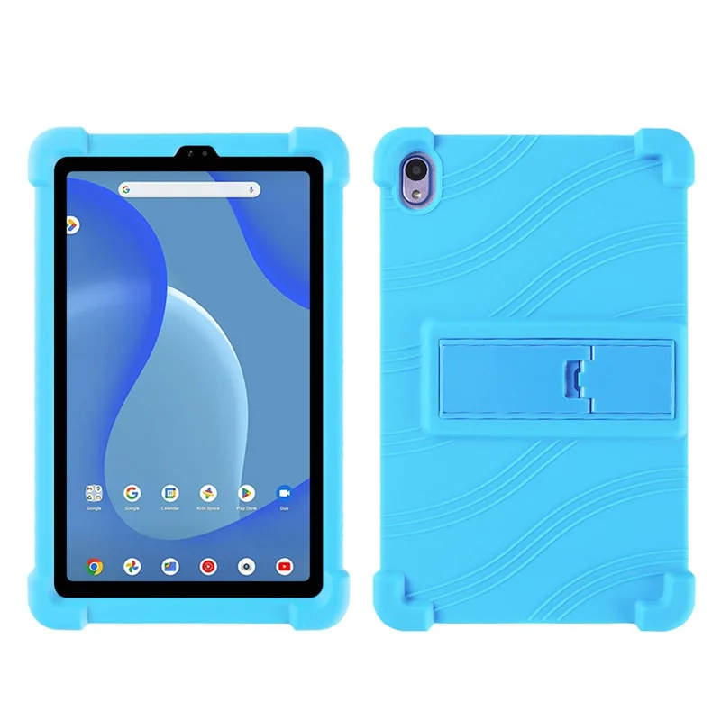 For Walmart Onn 7 inch Tablet Gen 4 (2024) Silicone Case with Kickstand Rugged Protective Cover - Baby Blue