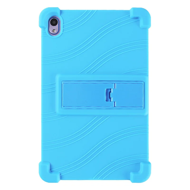 For Walmart Onn 7 inch Tablet Gen 4 (2024) Silicone Case with Kickstand Rugged Protective Cover - Baby Blue