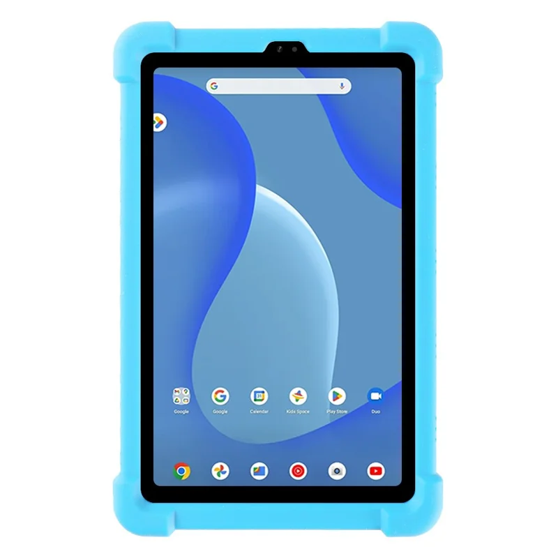 For Walmart Onn 7 inch Tablet Gen 4 (2024) Silicone Case with Kickstand Rugged Protective Cover - Baby Blue
