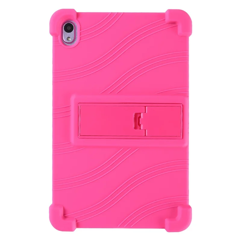 For Walmart Onn 7 inch Tablet Gen 4 (2024) Silicone Case with Kickstand Rugged Protective Cover - Rose