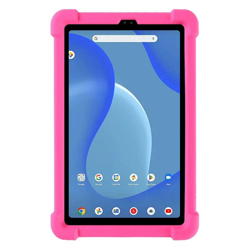 For Walmart Onn 7 inch Tablet Gen 4 (2024) Silicone Case with Kickstand Rugged Protective Cover - Rose