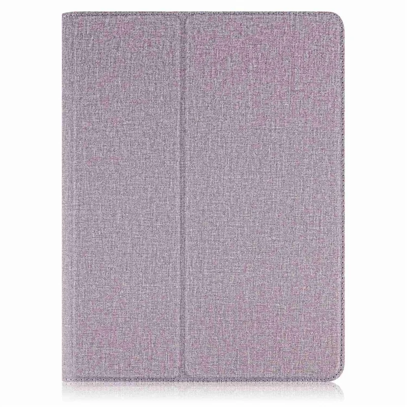 Universal Tablet Case 9-11-inch PU Leather + Cloth 360-degree Rotatable Folio Stand Protective Cover - Purple