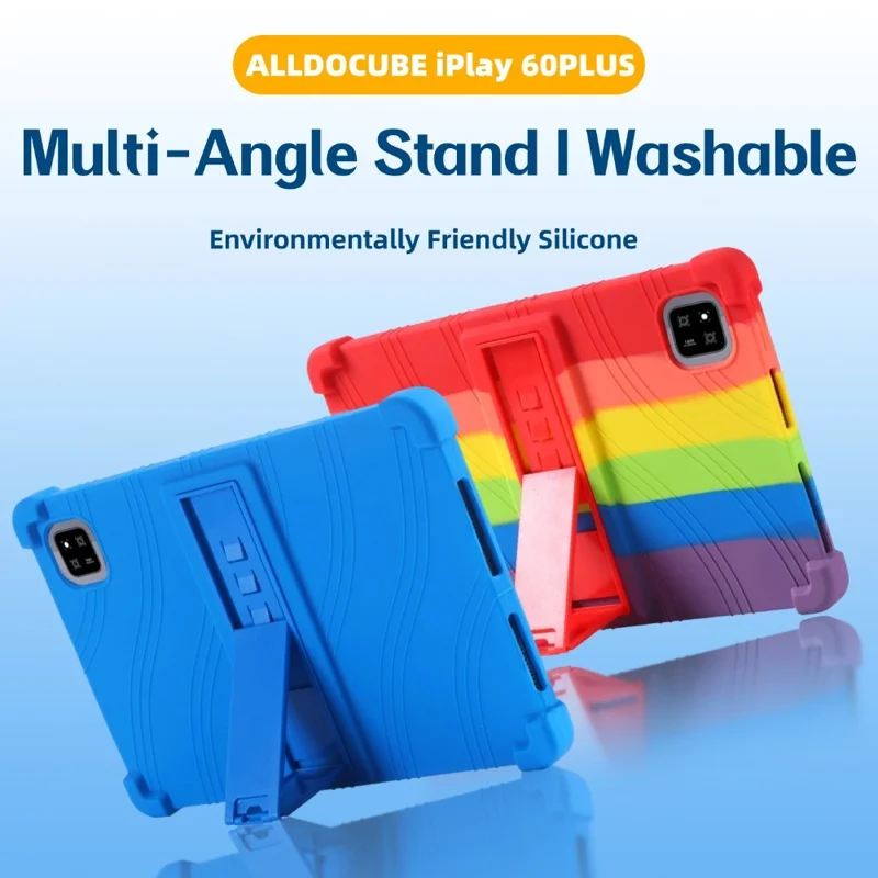 For Alldocube iPlay 60 Plus Case Adjustable Kickstand Silicone Tablet Protective Cover - Rose