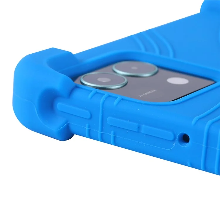 For Teclast M50 Mini Case Adjustable Kickstand Silicone Tablet Protective Cover - Dark Blue