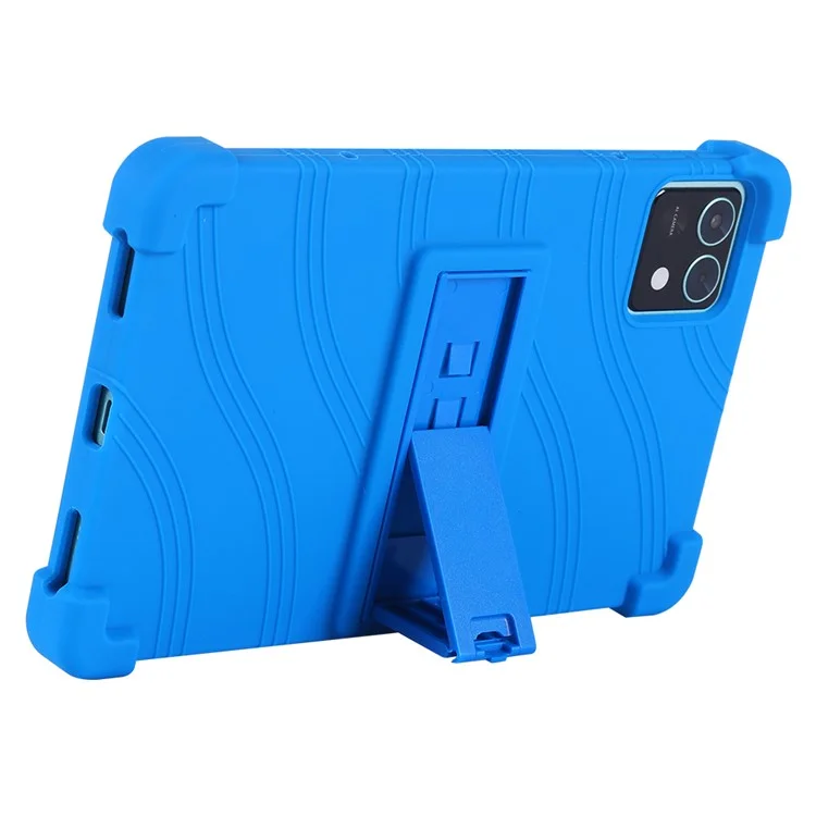 For Teclast M50 Mini Case Adjustable Kickstand Silicone Tablet Protective Cover - Dark Blue