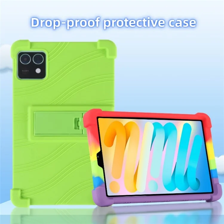 For Teclast M50 Mini Case Adjustable Kickstand Silicone Tablet Protective Cover - Dark Blue