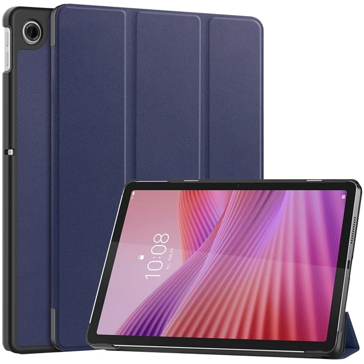 Pour Lenovo Tab TB311FU Étui en Cuir Antichoc avec Support de Protection pour Tablette - Bleu Foncé