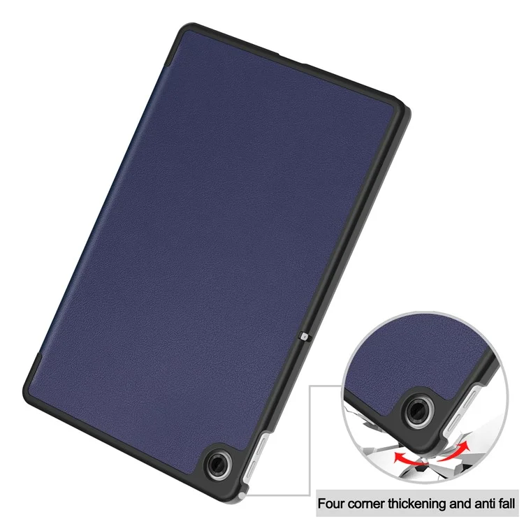 Pour Lenovo Tab TB311FU Étui en Cuir Antichoc avec Support de Protection pour Tablette - Bleu Foncé