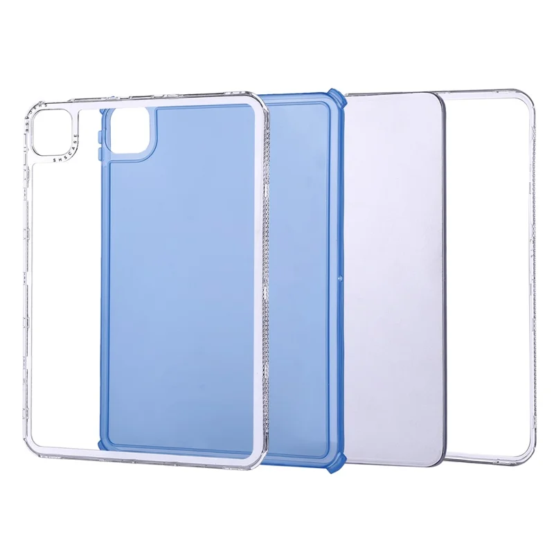 Clear Case for iPad Pro 11 (2022) / (2021) / (2020) / (2018) 3 in 1 PC + TPU Shockproof Tablet Cover - Blue