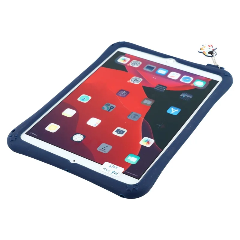 For iPad 10.2 (2021)  /  (2020)  /  (2019) Case Astronaut Silicone + PC Kickstand Tablet Cover with Lanyard