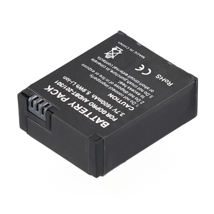 For GoPro Hero 3 Li-Polymer Battery Assembly Part 3.7V 1600mAh (Without Logo)  (Encode: AHDBT-201 / 301)