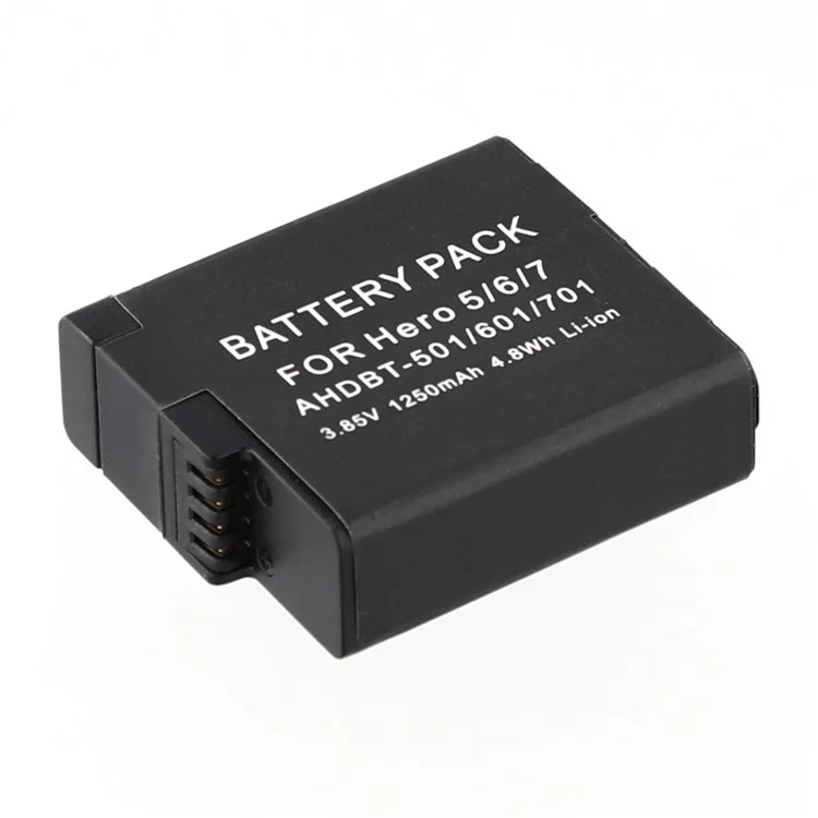 For GoPro Hero 7 / 6 / 5 3.85V 1250mAh Li-Polymer Battery Assembly Part (Without Logo)  (Encode: AHDBT-501 / 601 / 701)