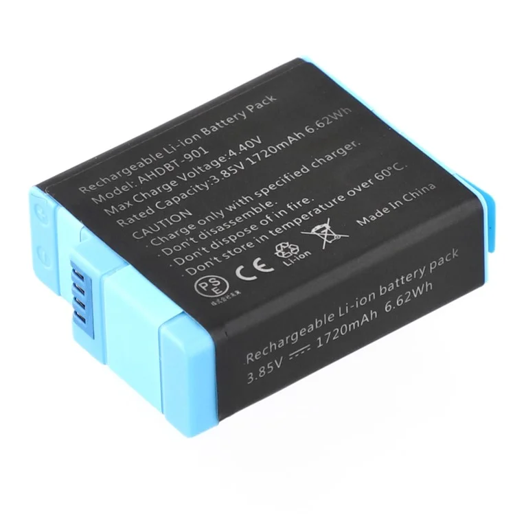 For GoPro Hero 12 / 11 / 10 / 9 Li-Polymer Battery Assembly Part 3.85V 1720mAh (Without Logo)  (Encode: AHDBT-901)