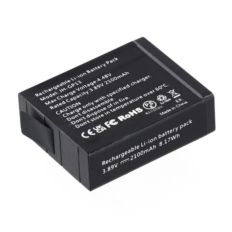 For GoPro Hero 13 Li-Polymer Battery Assembly Part 3.89V 2100mAh (Without Logo)  (Encode: JH-GP13)