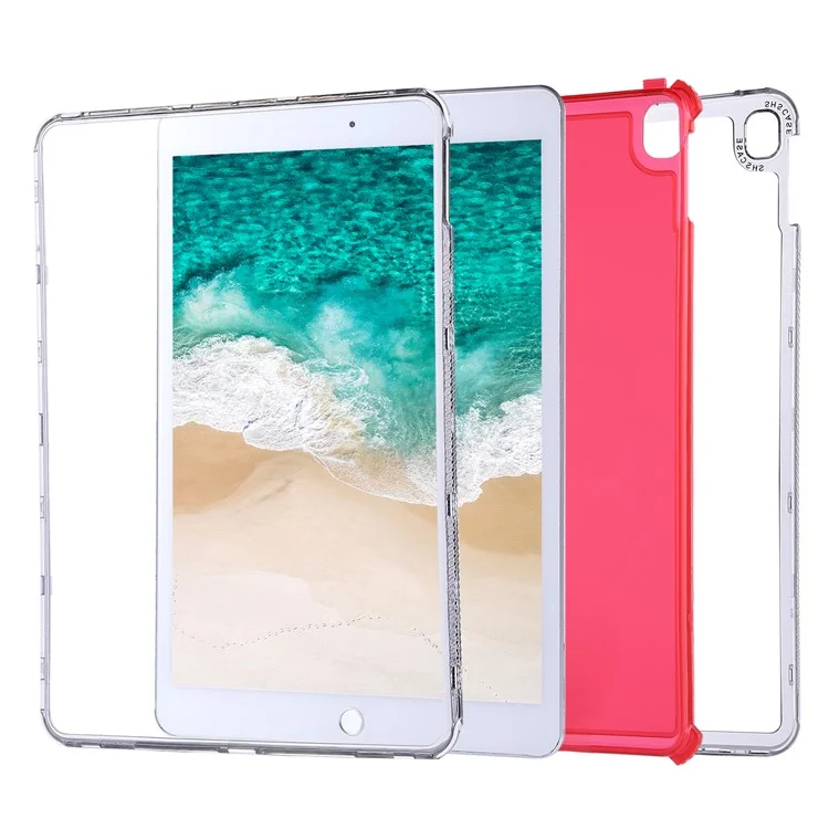 Clear Case for iPad 10.2 (2021)  /  (2020)  /  (2019)  /  Air 10.5 inch (2019) 3 in 1 PC + TPU Shockproof Tablet Cover - Red