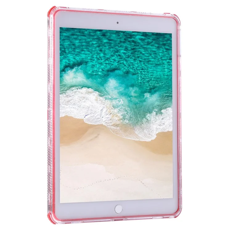 Clear Case for iPad 10.2 (2021)  /  (2020)  /  (2019)  /  Air 10.5 inch (2019) 3 in 1 PC + TPU Shockproof Tablet Cover - Red