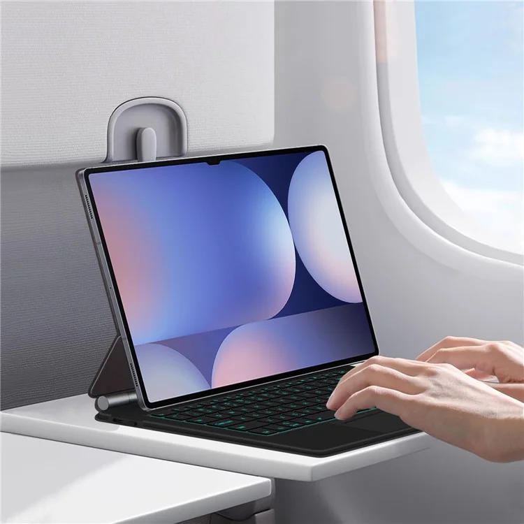 Teclado Magnético Flutuante para Samsung Galaxy Tab S10 Ultra / Tab S9 Ultra / Tab S8 Ultra, Teclado Bluetooth + Capa de Couro para Tablet