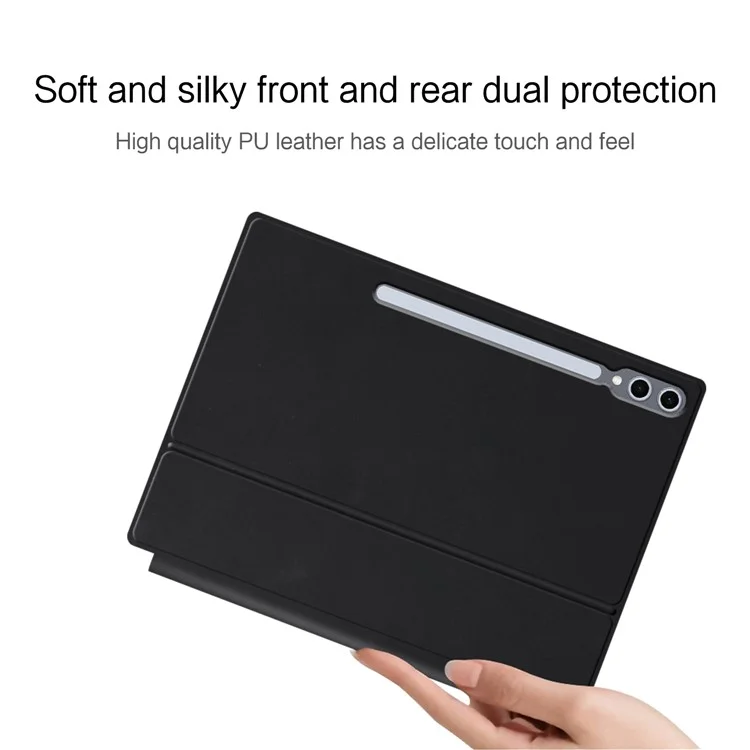 Teclado Magnético Flutuante para Samsung Galaxy Tab S10 Ultra / Tab S9 Ultra / Tab S8 Ultra, Teclado Bluetooth + Capa de Couro para Tablet