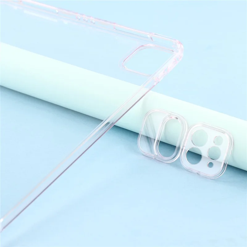 Tablet Case For iPad Air 11 (2025) / (2024) / Air (2022) / (2020) / Pro 11 (2022) TPU + Acrylic Shockproof Cover with Lens Frames - Pink