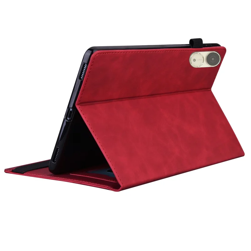 For Honor Pad V9 Case PU Leather Protective Folio Tablet Cover with Card Holder - Red