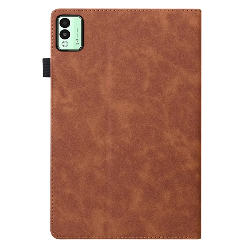 For TECNO Megapad 11 Case PU Leather Protective Folio Tablet Cover with Card Holder - Brown