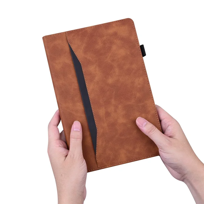 For TECNO Megapad 11 Case PU Leather Protective Folio Tablet Cover with Card Holder - Brown