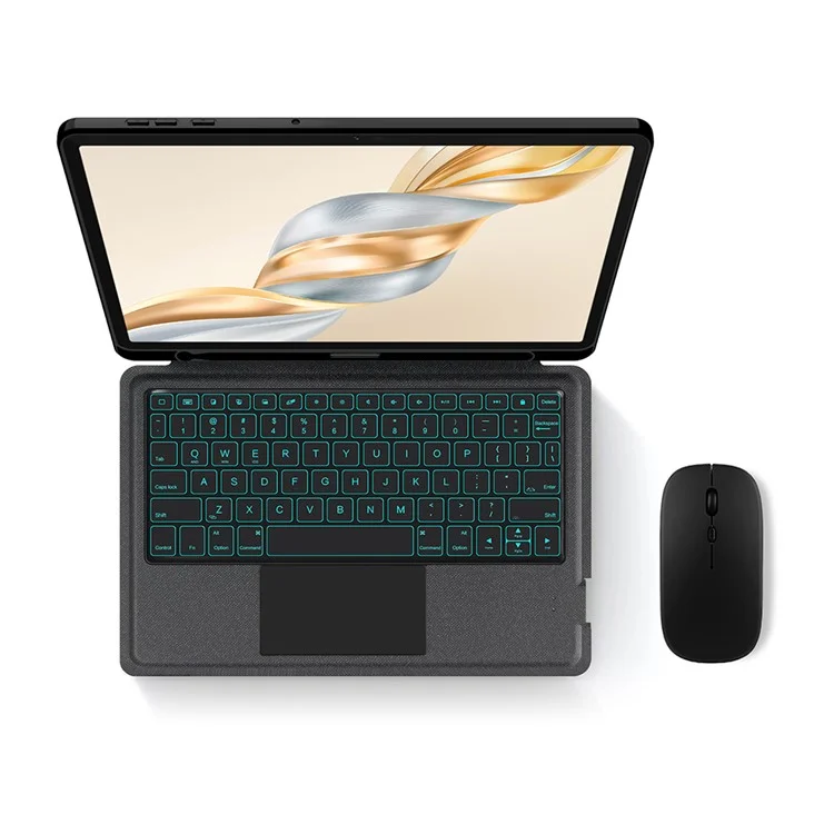 For Honor Pad X9 Pro Leather Case + Bluetooth-Compatible Keyboard with Backlight Trackpad