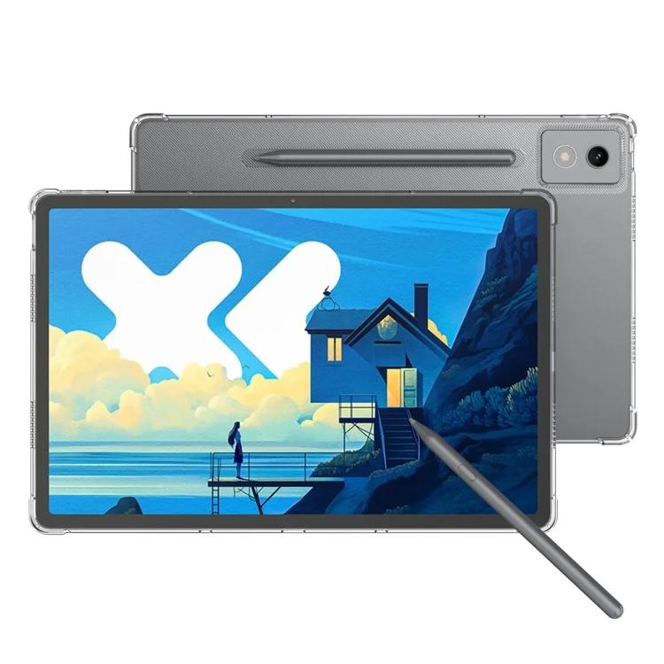 Capa para Lenovo Xiaoxin Pad Pro 12.7 (2025) TB373FU / TB375FC Proteção Antichoque de Quatro Cantos Transparente em TPU para Tablet